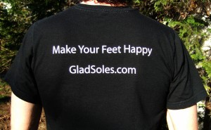 GladSoles Tee Shirt Back